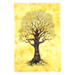 45" X 30" Black Orange And Yellow Trees Cotton Hanging Tapestry
