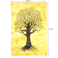 45" X 30" Black Orange And Yellow Trees Cotton Hanging Tapestry