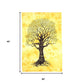 45" X 30" Black Orange And Yellow Trees Cotton Hanging Tapestry