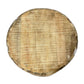 20" Natural Distressed Solid Wood Round Drum End Table