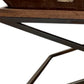 27" Brown And Black Solid Wood Cross Legs Coffee Table