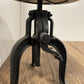 Brown and Black Solid Wood Backless Counter Height Bar Chair