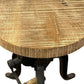24" Brown And Black Solid Wood Backless Counter Height Bar Chair