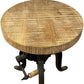 24" Brown And Black Solid Wood Backless Counter Height Bar Chair