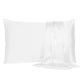 White Dreamy Set Of 2 Silky Satin King Pillowcases