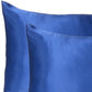 Navy Blue Dreamy Set Of 2 Silky Satin King Pillowcases