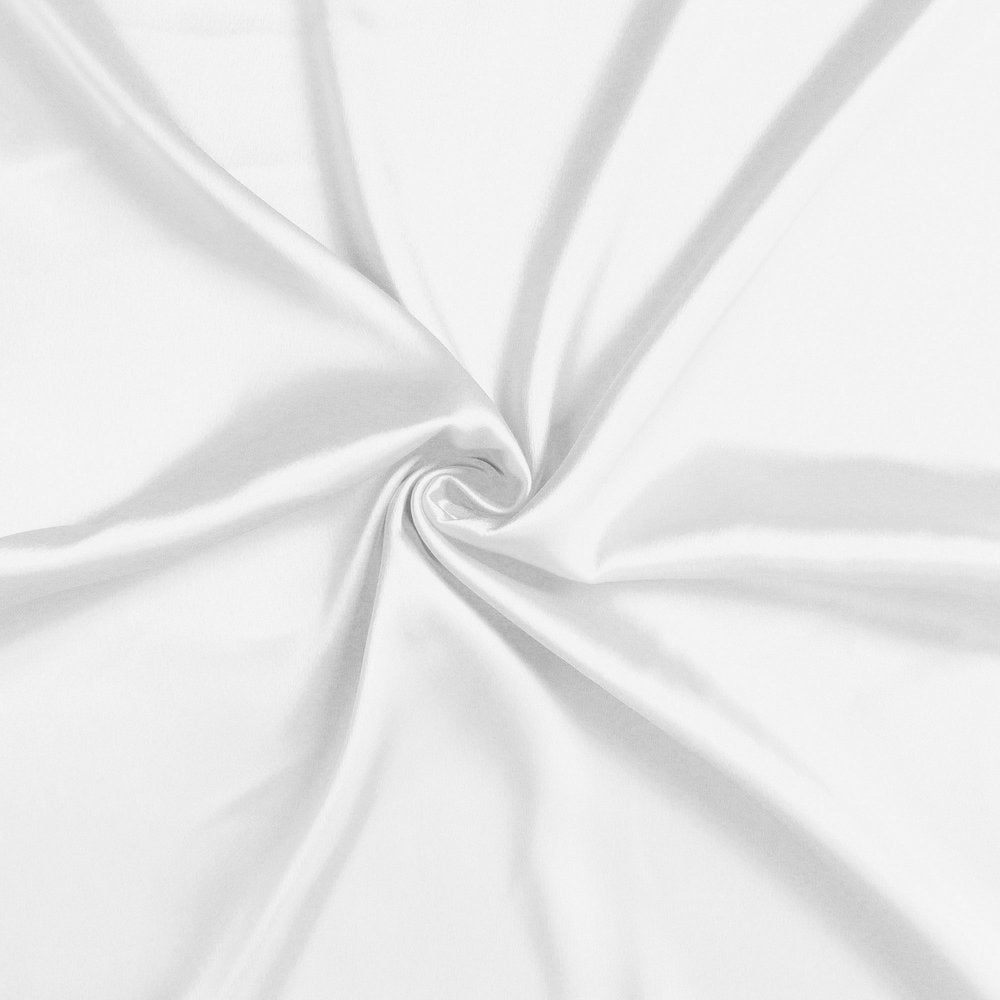 Set Of Two White Silky Satin Standard Pillowcases