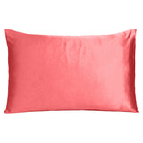 Coral Dreamy Set Of 2 Silky Satin Standard Pillowcases