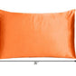 Orange Dreamy Set Of 2 Silky Satin Standard Pillowcases