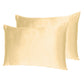 Pale Peach Dreamy Set Of 2 Silky Satin Standard Pillowcases