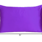 Bright Purple Dreamy Set Of 2 Silky Satin Standard Pillowcases
