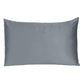 Set Of Two Dark Gray Dreamy Silk Satin Standard Pillowcases