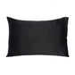Black Dreamy Set Of 2 Silky Satin Queen Pillowcases