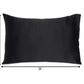 Black Dreamy Set Of 2 Silky Satin Queen Pillowcases