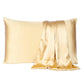 Pale Yellow Dreamy Set Of 2 Silky Satin Queen Pillowcases