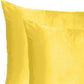 Lemon Dreamy Set Of 2 Silky Satin Queen Pillowcases