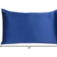 Navy Blue Dreamy Set Of 2 Silky Satin Queen Pillowcases