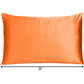 Orange Dreamy Set Of 2 Silky Satin Queen Pillowcases