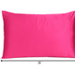 Two Piece Fuchsia Satin And Satin Pillowcases Envelope