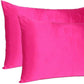 Two Piece Fuchsia Satin And Satin Pillowcases Envelope