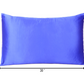 Royal Blue Dreamy Set Of 2 Silky Satin Queen Pillowcases