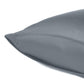 Dark Gray Dreamy Set Of Two Silky Satin Queen Pillowcases