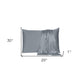 Dark Gray Dreamy Set Of Two Silky Satin Queen Pillowcases