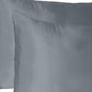 Dark Gray Dreamy Set Of Two Silky Satin Queen Pillowcases