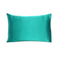 Teal Dreamy Set Of 2 Silky Satin Queen Pillowcases