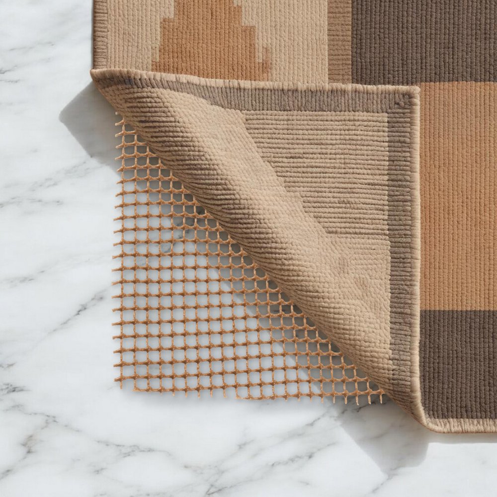 2' x 3' Brown Non Slip Indoor Outdoor Rug Pad