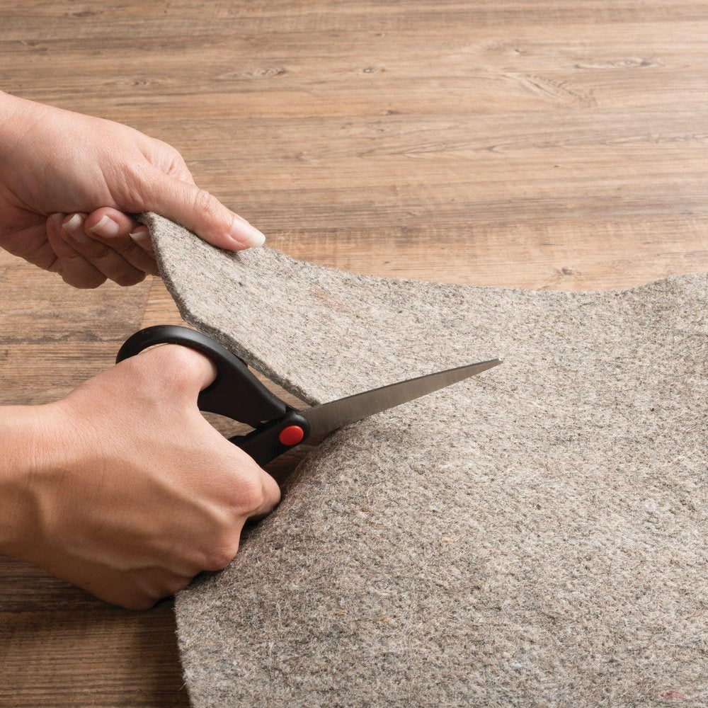 8' Round Gray Non Slip Rug Pad