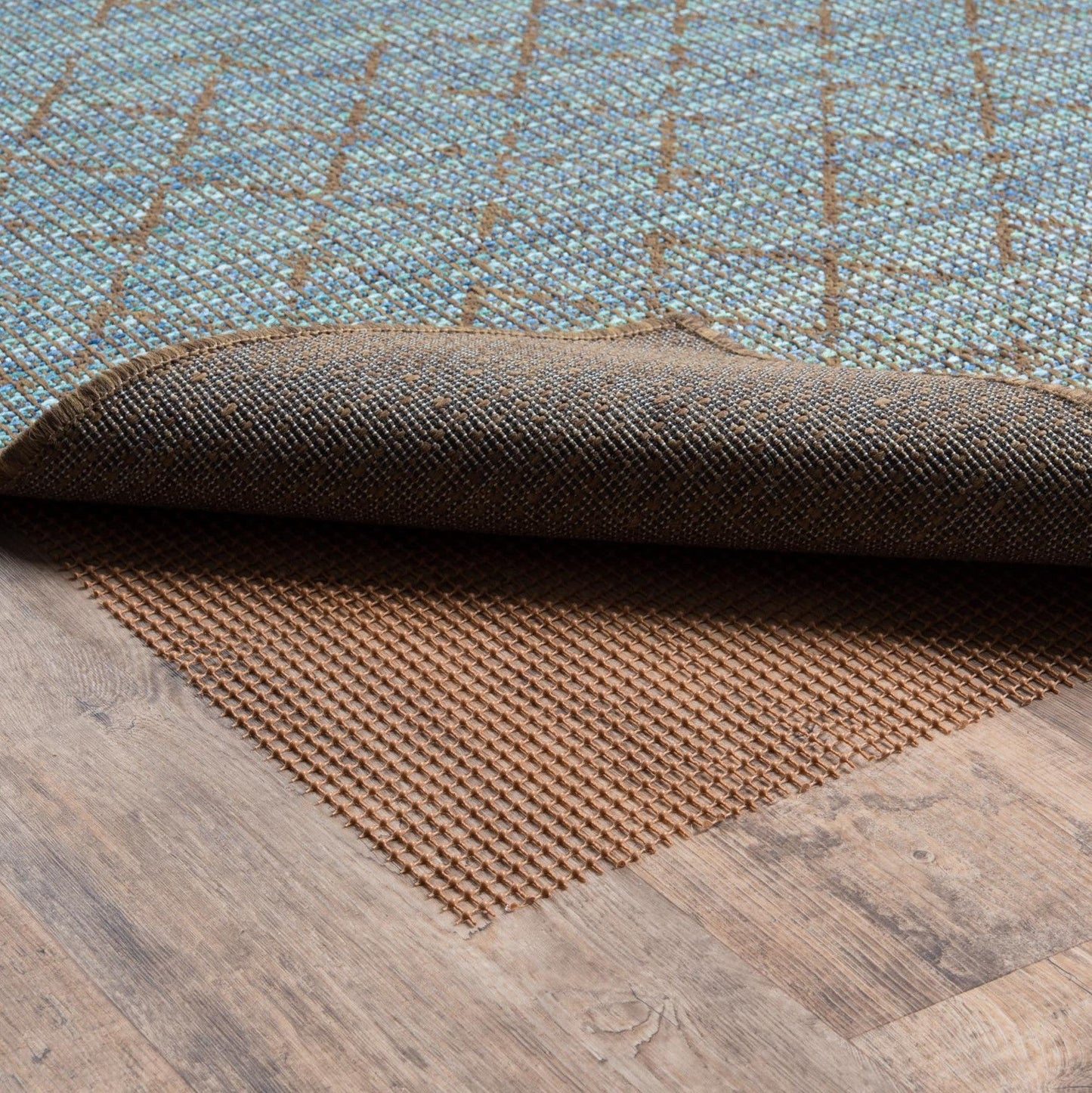 2' x 3' Brown Non Slip Indoor Outdoor Rug Pad
