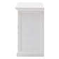 49" White Wood Three Drawer Sideboard with Two Doors