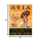 Asia via Honolulu Vintage Travel Unframed Print Wall Art