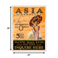 Asia via Honolulu Vintage Travel Unframed Print Wall Art