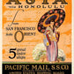 Asia via Honolulu Vintage Travel Unframed Print Wall Art