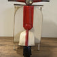 Rustic Red And Vanilla Scooter Cabinet