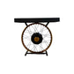 22" Black Solid Wood End Table