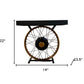 22" Black Solid Wood End Table