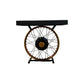 22" Black Solid Wood End Table