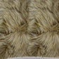18" Taupe Sheepskin Throw Pillow