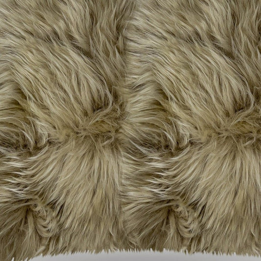 18" Taupe Sheepskin Throw Pillow