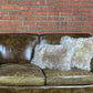 Taupe Natural Sheepskin Lumbar Pillow