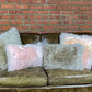 Taupe Natural Sheepskin Lumbar Pillow
