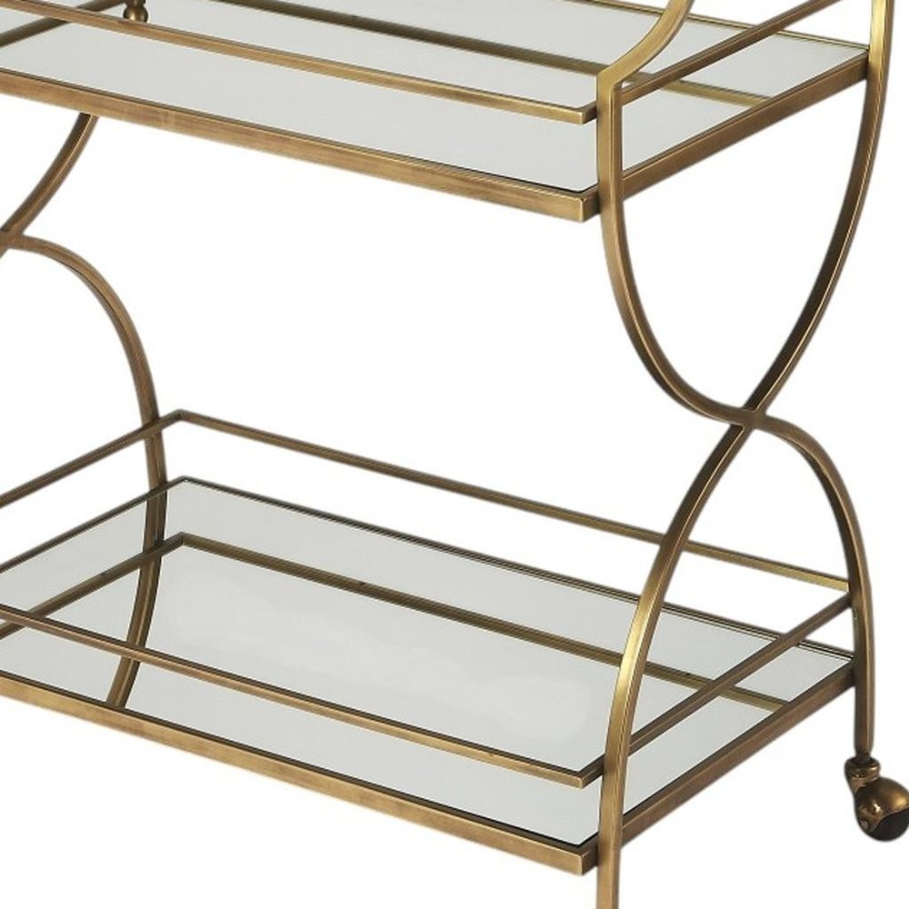 Antique Gold Bar Cart