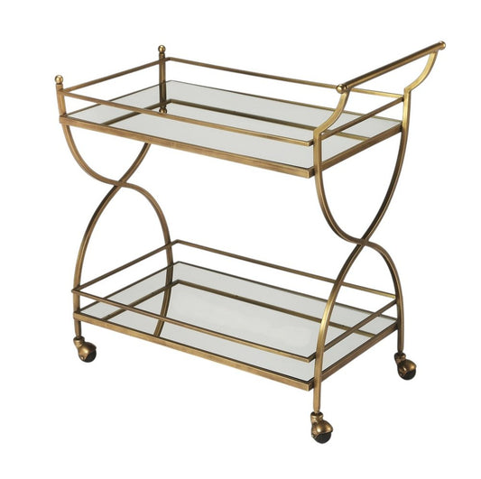 Antique Gold Bar Cart