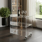 Clear Acrylic Rolling Server Bar Cart