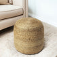 16" Jute Round Pouf Ottoman