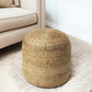 16" Jute Round Pouf Ottoman