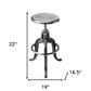 Iron Backless Swivel Bar Chair